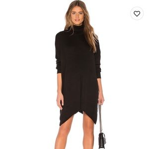 Black turtleneck sweater dress